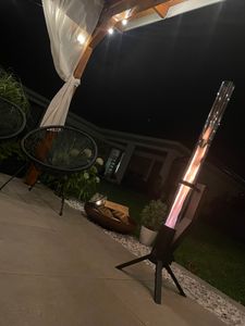 Gardenflare 10001, Freistehende Feuerstelle, Geschlossen, Pellet, Silber, Transparent, Draußen, Rund Kunden-Foto 4