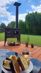 Holzofen Dusche Gusseisen Top Ofen Herd festbrennstoffen betriebenen Log Brenner 10.1 kW kaminofen Kunden-Foto 1