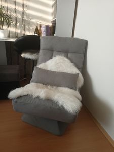 COSTWAY Bodensessel 360° drehbar, Bodenstuhl mit Rückenlehne und Lendenkissen, Bodensofa in 4 Positionen verstellbar, Lazy Sofa Fensterstuhl Meditationsstuhl klappbar (Grau) Kunden-Foto 4