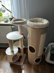 COSTWAY škrabací sud 4 úrovne 113 cm vysoký, škrabadlo pre mačky s 3 jaskyňami, 2 sisalové škrabacie dosky, plyšové lôžko a bambusová podložka, mačací nábytok strom pre mačky Fotografia od zákazníka č. 3