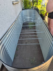 TTL GARDEN Hochbeet SPIRIT L 240x80x45cm Silber – Metall oval verzinkt stabil & wetterfest Kunden-Foto 1