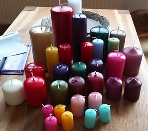 Kerzenbeutel 5 KG -- getauchte Kerzen NEUWARE (gemischte Kerzen) Kunden-Foto 5