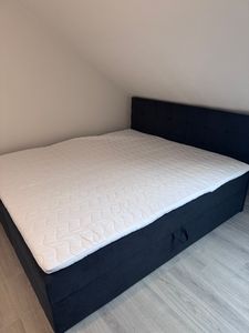 Masseno Boxspringbett GLOS 180x200 cm Komplett-Set mit Bonell Matratze und Topper, Polsterbett mit Bettkästen -Schwarz, COSMIC 100 Kunden-Foto 15