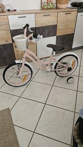Mädchen fahrrad 12 Zoll Glocke Zusatzräder Schubstange Heart Bike rosa Kunden-Foto 5