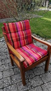 Sun Garden Polsterauflage "Sylt" Niedriglehner 4er Set / 20540-610 grau-gestreift Kunden-Foto 1