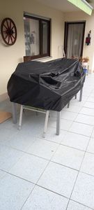 Abdeckung für Gartenmöbel, 200 x 100 x 75 cm, Schutzplane für Gartentisch, Gartenmöbel, wasserdicht, winddicht, UV-beständig, kältebeständig, Möbelabdeckung aus Oxford-Gewebe (200 x 100 x 75 cm) Kunden-Foto 1