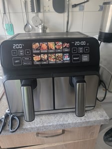 ProfiCook PC-FR 1287 H, Teplovzdušná fritéza, 8 L, 50 °C, 200 °C, Dvojitý, Čierna, Nerezová oceľ Fotografia od zákazníka č. 10