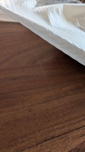 vidaXL Tischplatte 110x40x3,8cm Rechteckig Massivholz Akazie Baumkante Kunden-Foto 3