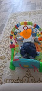 Baby Piano-Gym Spieldecke mit Spielzeug,Baby Spieldecke Babybett Musik-Activity Kunden-Foto 1