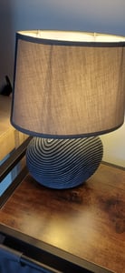 set di 2 lampade da tavolo o da comodino BRUBAKER Piedi in Vetroceramica bianca con finitura opaca bicolore - altezza 38 cm Foto del cliente 3