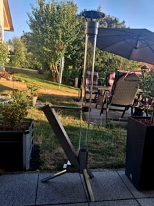 Muntel® Pellet Terras Heater - Terrasverwarmer - Outdoor - Heater - Fire Tube - Pallet - RVS - 34x 44.8x 132.2Cm Klantenfoto 8