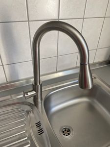 Küchenarmatur,  Wasserhahn Küche, mit 3 Modus Strahlarten Wasserhahn Küche ausziehbar Spültischarmatur Edelstahl Armatur Küche mit Brause Mischbatterie Küche Hochdruck Armatur Kunden-Foto 1