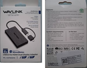 USB 3.1/USB-C zu Dual HDMI Adapter - DisplayLink Dual 4K 60Hz Monitor Hub für Windows & Apple M1/M2/M3 Mac, kompatibel mit New MacBook Neo Kunden-Foto 1
