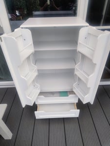 BEALIFE Küchenschrank mit 2 Schubladen & 2 Türen | Freistehend 60x40x120 cm aus MDF mit Kippsicherung | Für Küche & Essbereich | AP28 Weiß Kunden-Foto 3
