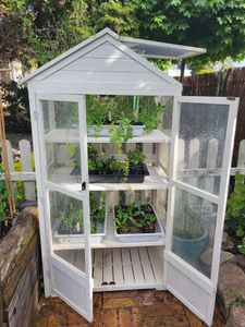 Outsunny Serre En Bois 70 X 50 X 120 Cm, Serre Avec