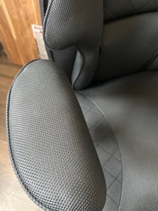 CRELIV -Ergonomischer Bürostuhl XXL mit Samtbezug, Fußstütze und Lendenkissen, höhenverstellbar, 360° drehbar, bis 200 kg, Grau Kunden-Foto 2