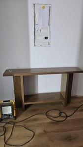 Tribesigns 150 cm Schmal Konsolentisch mit Ablage, Flurtisch, Langer Sofatisch hinter Couch für Wohnzimmer, Flur, Eingangsbereich, einfache Montage Kunden-Foto 1