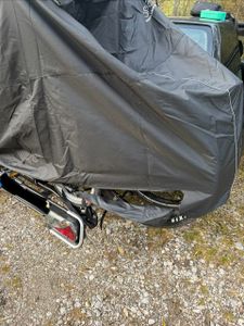 TeamObsidian Fahrradabdeckung - wasserdichte Fahrradgarage für 3 Fahrräder - Hochbelastbare Strapazierfähige Fahhrad Abdeckung & Regenschutz - Outdoor Kunden-Foto 1