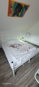 VASAGLE Bettgestell 140 x 200 cm, mit Kopfteil, Metallbett, Bettrahmen Kunden-Foto 14