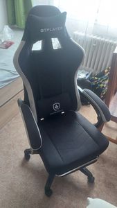 PLAYER Gaming Stuhl Ergonomischer Gaming Sessel Schreibtischstuhl PC Gamer Racing Stuhl mit Stoffoberfläche, Federsitzkissen, Verbindungsarmlehnen Kunden-Foto 40