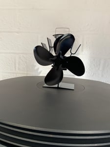 Kaminventilator 4 Flügel, Ofenventilator Ohne Strom, Ventilator Wärmebetriebener, für Kaminofen/Kamin/Ofen/Holzofen, Leise, Effizient Kunden-Foto 1