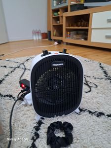 Heizlüfter, Energiesparend Klein 2000W Elektrische Heizung 2 Heizstufen & Gebläse-Modus, Kippschutz & Überhitzungsschutz für Büro Wohnzimmer Schlafzimmer - Weiß Kunden-Foto 3