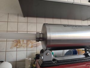 BROWIN® Manuell Wurstfüller aus Edelstahl 311003, 3 kg horizontale Wurstmaschine, Wurstfüllmaschine für Küche und Restaurants, Wurstpresse Kunden-Foto 1