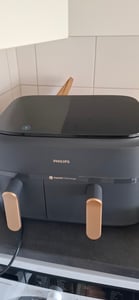 Philips Airfryer 9L Dual Basket, RapidAir, Digital, schwarz (NA350/03) Kunden-Foto 1