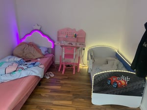 ACMA lit d'adolescent lit d'enfant lit junior set complet avec matelas sommier à lattes et protection antichute bleu 05 voiture bleue 140x70 Photo du client 1