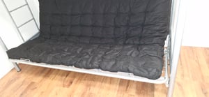 Futonmatratze für Klappsofa-Betten - 1 Zone - Härtegrad 1 - 135 x 190 cm - Stärke 10 cm - Schwarz - MODULO Kunden-Foto 1