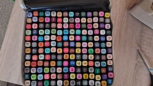 168 Farben Graffiti Stifte, Textmarker, Dual Tip Sketch Marker, Permanent Marker Stifte Set, für Design, Zeichnen, Graffiti, Erwachsene Färben, Manga Kunden-Foto 2
