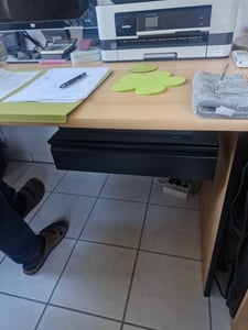 Untertisch Schublade mit Regal bis max. 5kg Unterbau Unter Schreibtisch Halterung Hängeschublade Homeoffice Kunden-Foto 1
