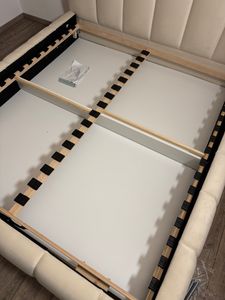 GRAINGOLD Exkluzívna čalúnená posteľ Canico 160x200 cm - Dizajnová posteľ s roštom - béžová (Monolit 04) Fotografia od zákazníka č. 6