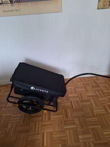 Juskys Fahrradanhänger 90 Liter - für 40 kg Zuladung - Kupplung, Deichsel & Plane Kunden-Foto 3