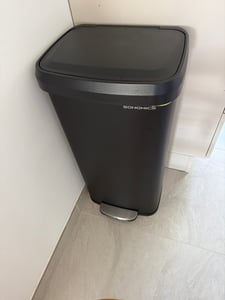 SONGMICS Mülleimer Küche 68 Liter Abfalleimer  Tretmülleimer Metall schwarz Kunden-Foto 1
