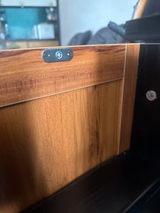Flieks Küche Hochschrank mit Glastüren, Küchenschrank Küchenbuffet mit Led und Ladefunktion, Highboard mit Weinregal, 105x40x180cm, Weiß Kunden-Foto 3