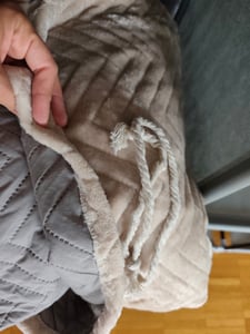 Thermovorhang Kälteschutz Kräuselband Stangendurchzug, Verdunklungsvorhang Flanell Blickdicht 350g/m² Winter Wohnzimmer Schlafzimmer 200x260cm Grau Kunden-Foto 1