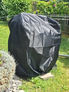 Wasserdicht Grillabdeckung Schutzhülle BBQ Grill Abdeckhaube Abdeckung tarpaulin M (80x66x100cm) Kunden-Foto 1