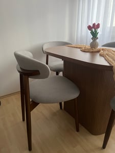 COLAMY 2er Set Esszimmerstühle, robust und elegant, im minimalistischen skandinavischen Stil, ideal für Esszimmer und Küche, Camel Kunden-Foto 1