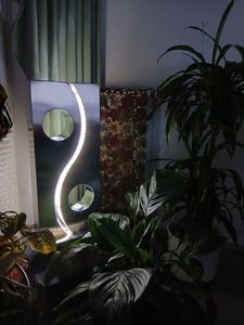 Vodní stěna KÖHKO® „Yin Yang“ s LED osvětlením, výška cca 90 cm, fontána s nerezovou nádrží Fotografie od zákazníka č. 1