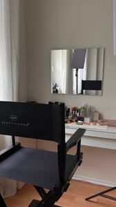 Schminkstuhl  Make-up Stuhl Regiestuhl Klappstuhl Alu Kopfstütze Fußstütze 9957 Kunden-Foto 2