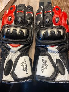 Motorradhandschuhe Racing Pro weiß von PROANTI® - Größe XL Kunden-Foto 6