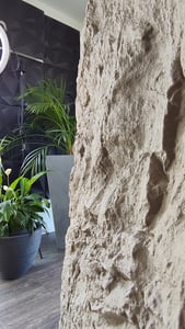 IZODEKOR Polyurethan Steinpaneele 120x60 cm 3D Wandpaneele 5 cm dick Steinoptik Wandverkleidung - Light Grey Stone Kunden-Foto 1
