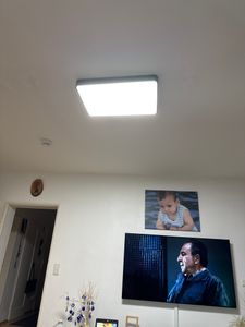 72W LED Deckenleuchte Lampe Deckenlampe für Wohnzimmer,Energie Sparen Licht, Dimmbar (3000-6500K) Warmweiß,Natürliches Weiß,KaltWeiß Mit Fernbedienung Kunden-Foto 1