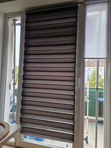 Estika Rollo ohne bohren - 150 x 220 cm - Grau - Klemmfix Montage Kunden-Foto 3