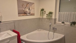 Wanddeko 90x60 cm - BadezimmerPinguine, Leinwand Bilder, Wandbilder, Gemälde Kunden-Foto 1