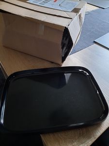 Plateau Gastro Rond 30 Cm Noir - Plateau De Service Antidérapant à Bord Haut Pour Café, Bar, Restaurant