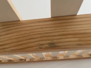 Flieks Etagenbett 140x200cm mit Stauraumtreppe, Kinderbett Doppelbett mit Rausfallschutz, Hochbett Holzbett mit Lattenrost, Weiß Kunden-Foto 2