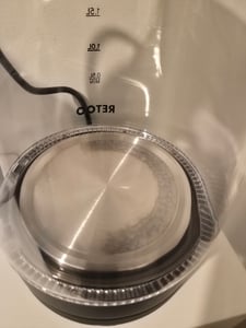 Glas Wasserkocher 2200W | 1,7 Liter | Blitzaufheizung, Blaue LED Innenbeleuchtung, 360° Basis, Edelstahl, Retoo Kunden-Foto 1