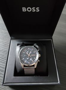 Boss Herrenuhr SKYTRAVELLER 1514149 Quarz Edelstahl schwarz 50m wasserdicht Kunden-Foto 2